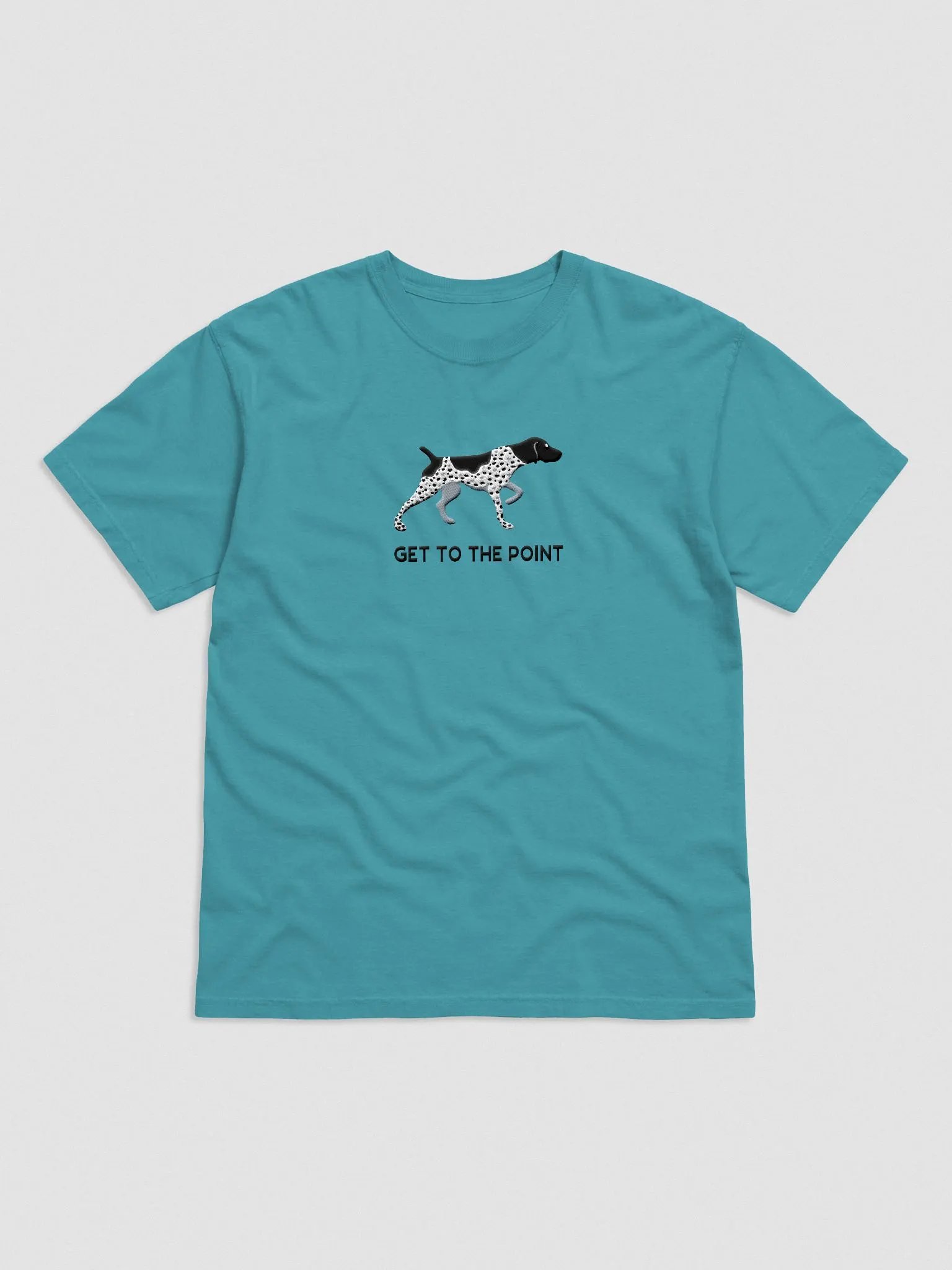 Get to the Point T-Shirt(Embroidered) of a German Shorthaired Pointer(Black Roan) product image (4)