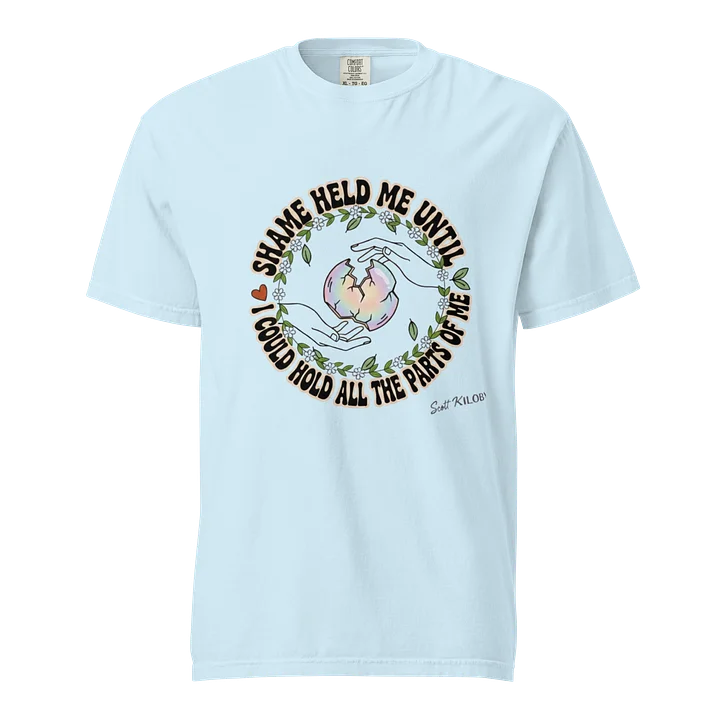 “Shame Held Me Until I Could Hold All The Parts of Me” Light Blue T-Shirt product image (1)