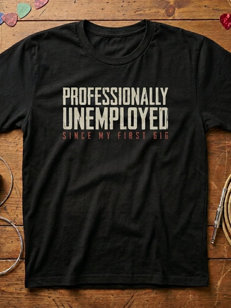 Professionally Unemployed - Guitar T-Shirt product image (1)