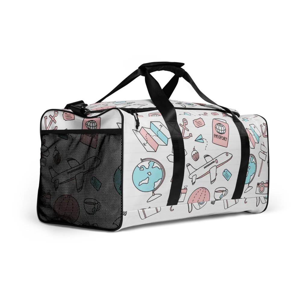 Travel Icons Canvas Duffle Bag product image (11)