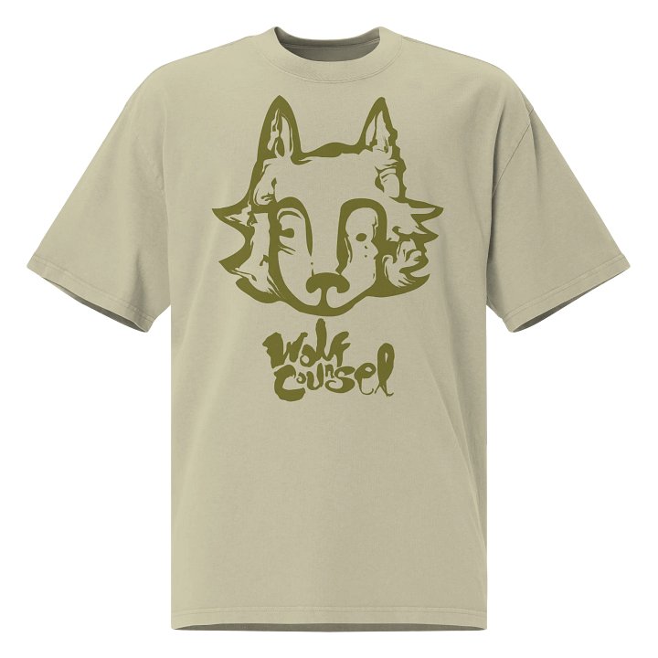 Wolf Counsel AS Colour Premium Oversized Faded T-Shirt (Front Patch) product image (1)