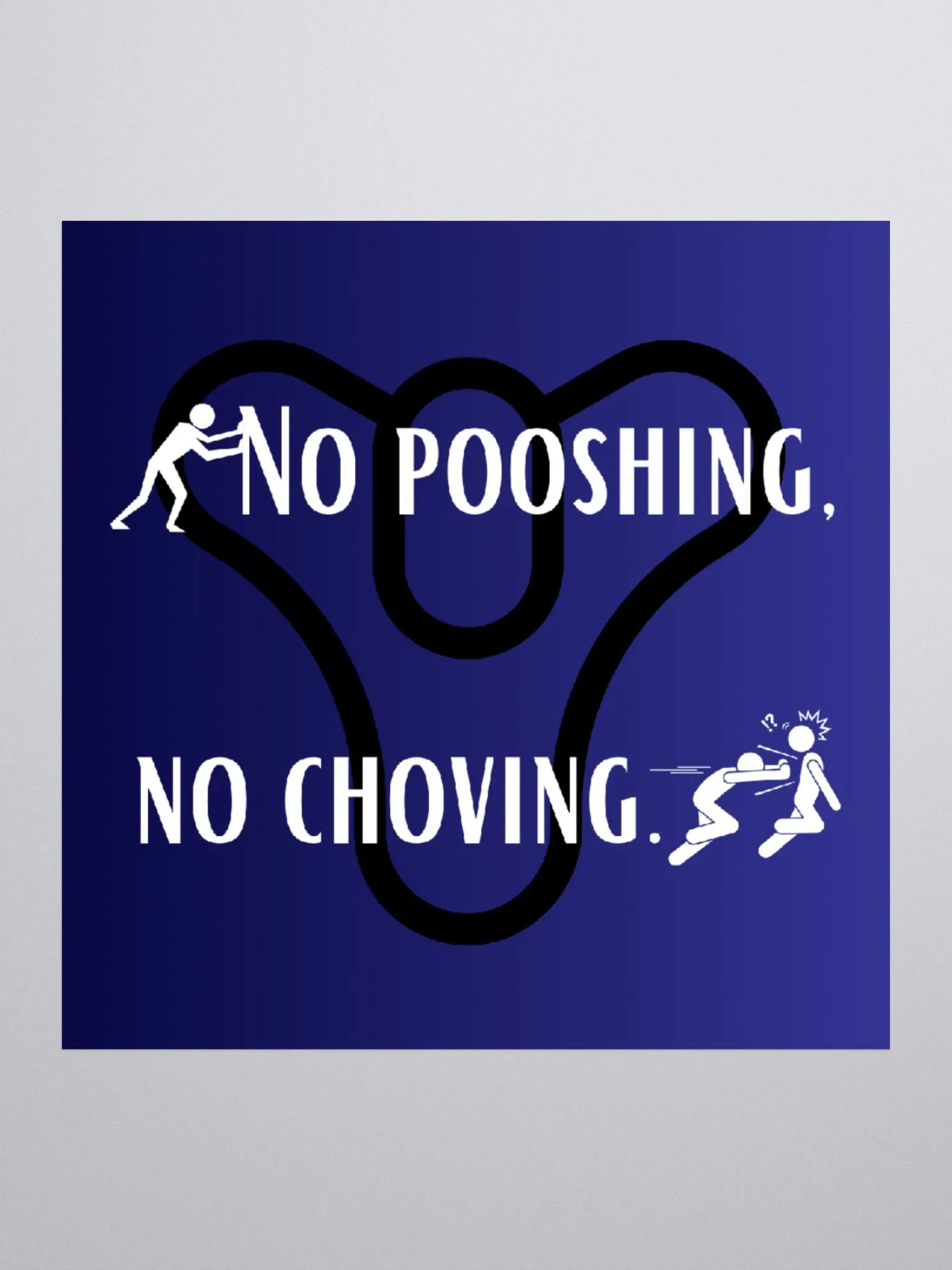 No pooshing! (Sticker) product image (2)