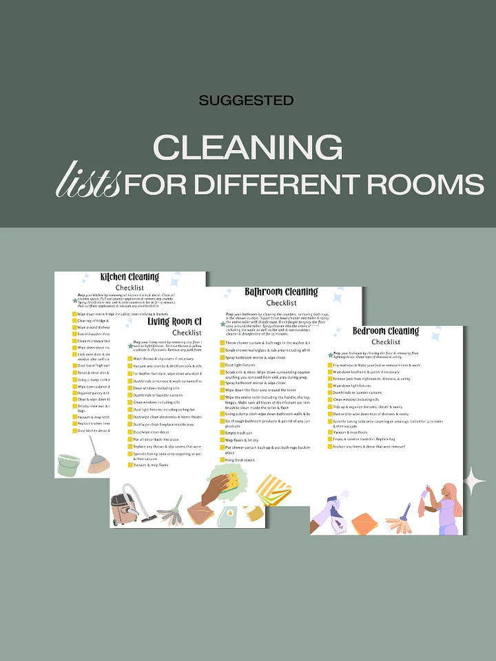 Editable Cleaning Checklist + Detailed Cleaning Checklists product image (2)