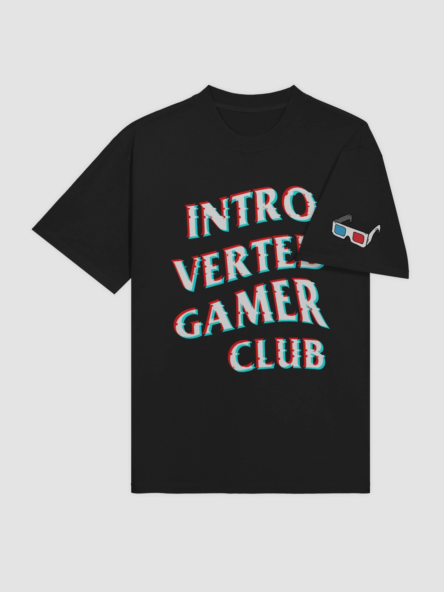 Introverted Gamer Club "Anaglyph'd" Oversized Tee product image (7)