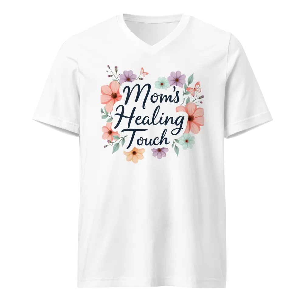 Mom's Healing Touch Floral V-Neck Tee product image (1)