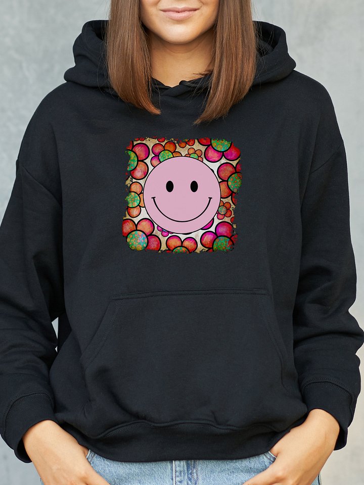 Orange Smiley Face Hoodie product image (5)