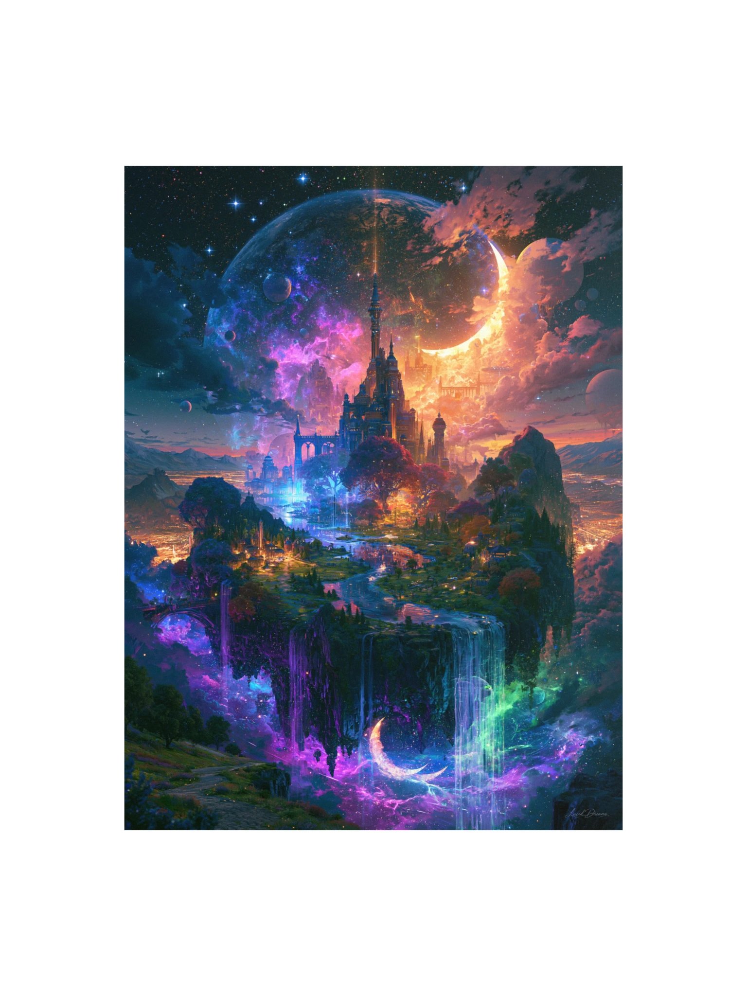 Floating Castle Art Print — Celestial Island Castle product image (5)