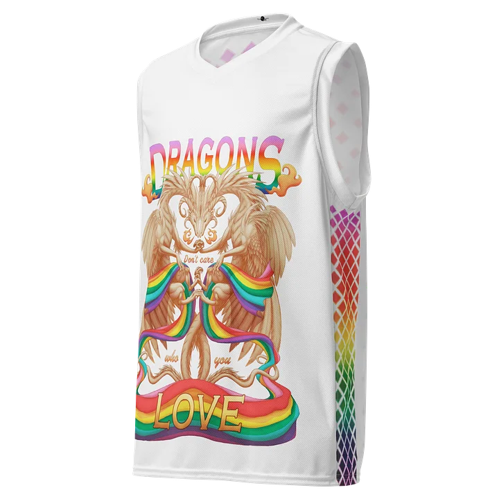 White Pride Dragons Basketball Jersey product image (1)
