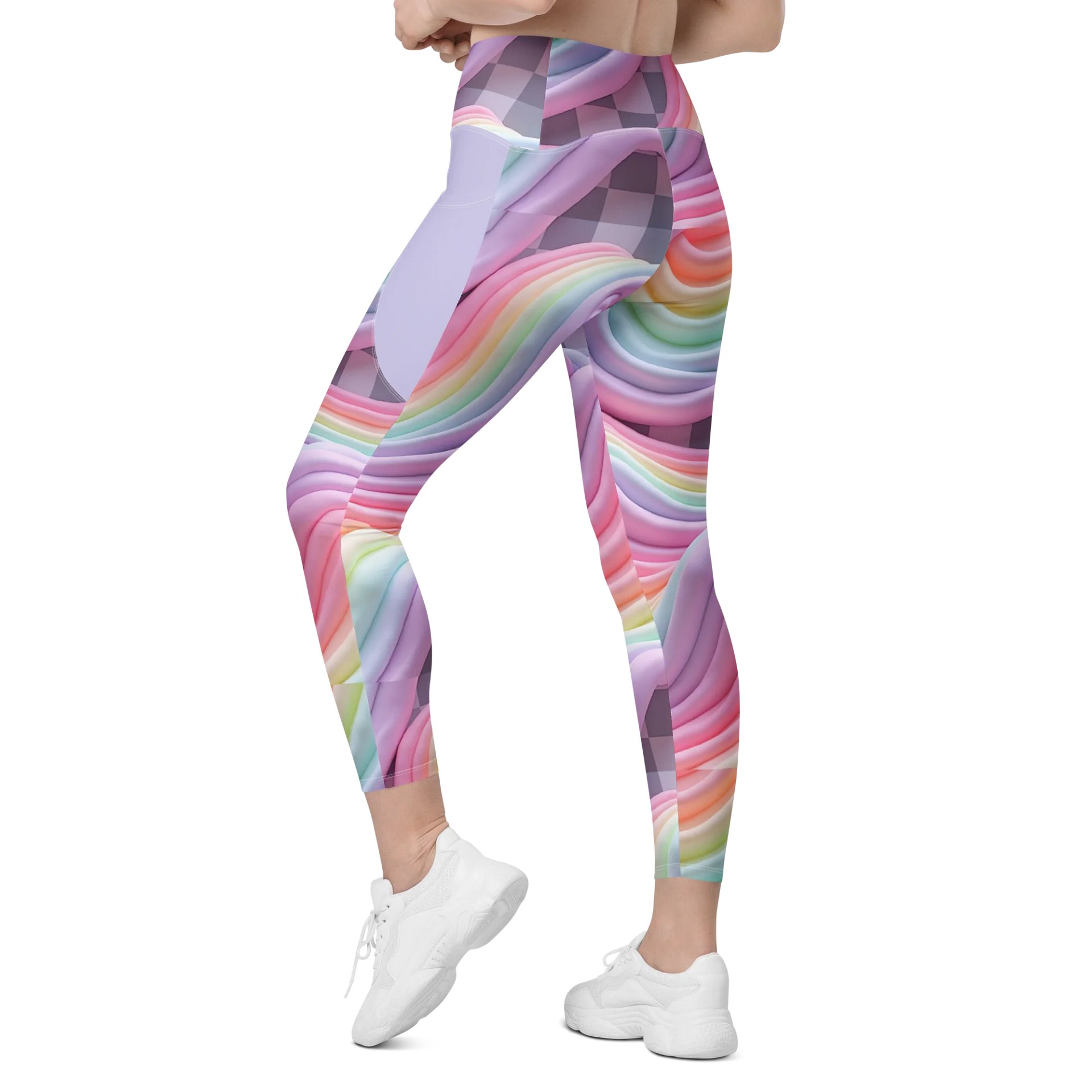 Pastel Wave All-Over Leggings with Pockets product image (7)