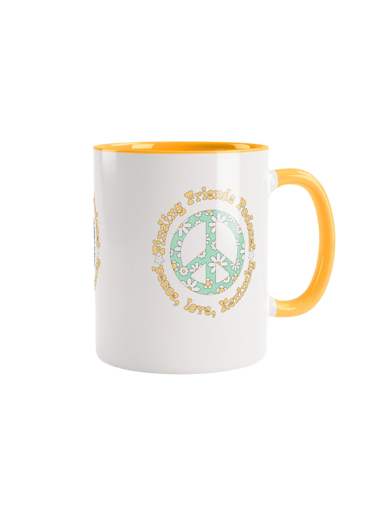 Retro Peace Floral Ceramic Mug product image (1)
