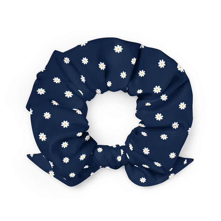 Navy Daisy Print Scrunchie product image (2)