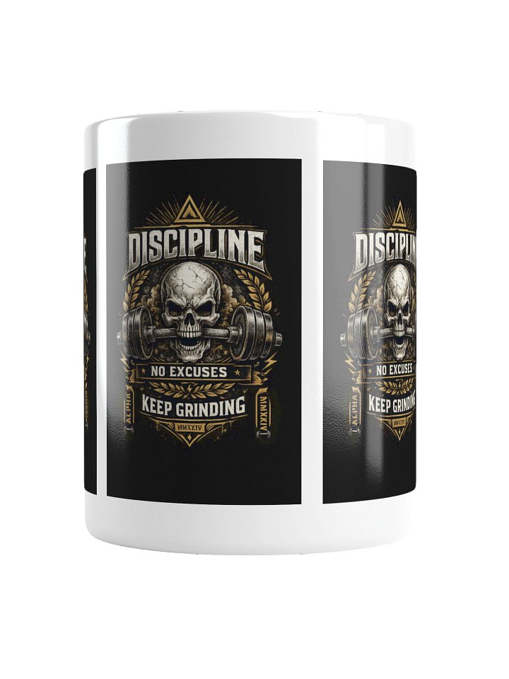 Discipline Skull Motivation Mug – Keep Grinding Coffee Cup product image (4)