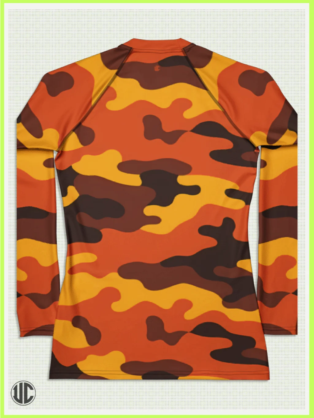 Savage Sunset Orange Camo – Women’s Rash Guard product image (4)