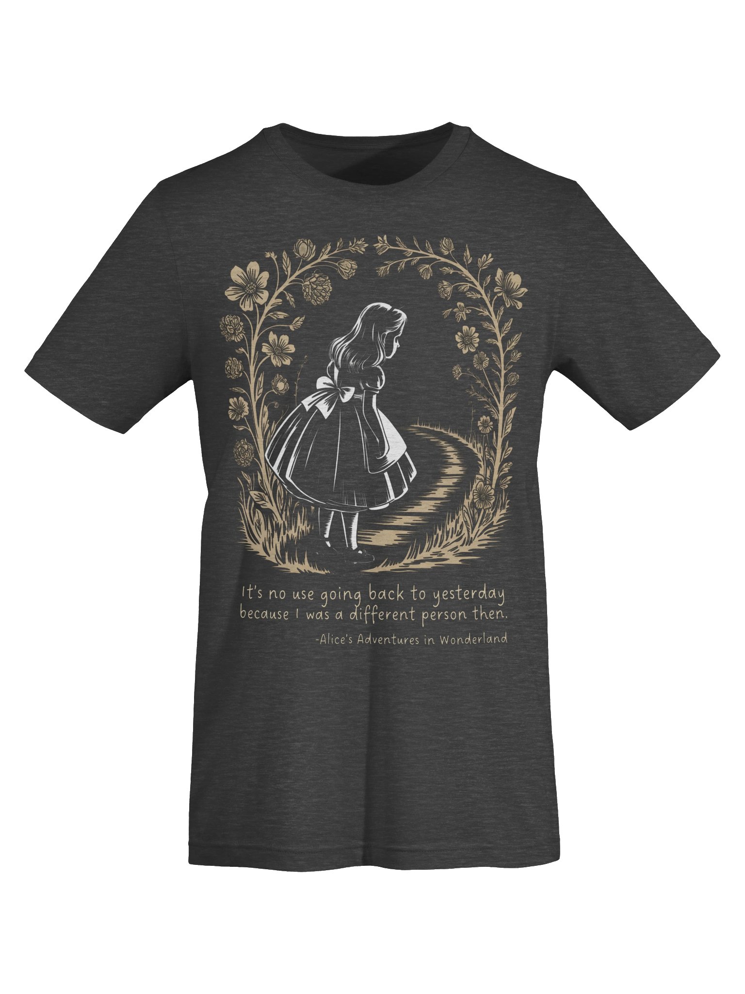 Alice in Wonderland Shirt, Different Person Quote Tee, Lewis Carroll Literary Graphic product image (6)