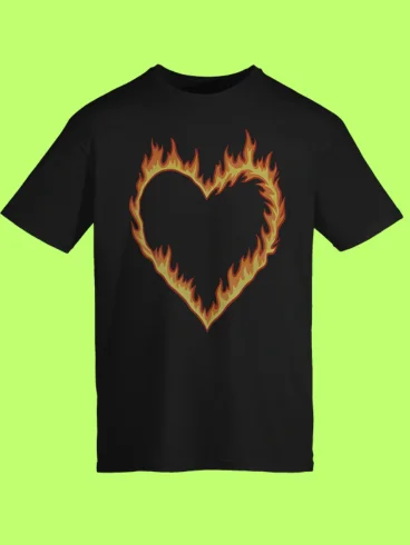 High Potential Morgan Croft Fire Heart Shirt product image (113)