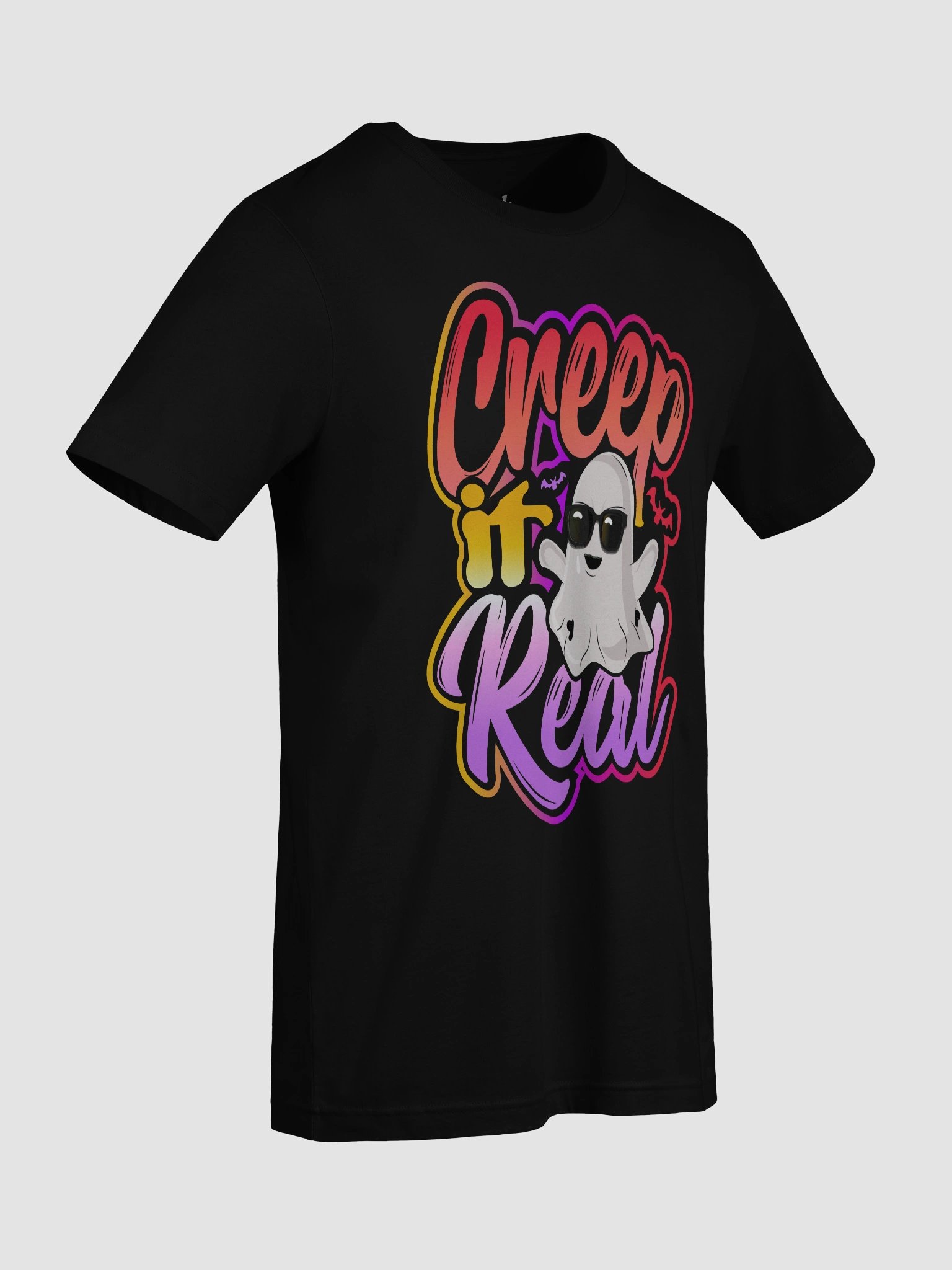 Creep It Real Halloween T-Shirt – Funny Ghost with Sunglasses and Graffiti Style product image (10)