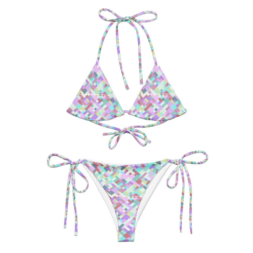 Colorful Mosaic Pattern Design String Bikini - v5 product image (6)