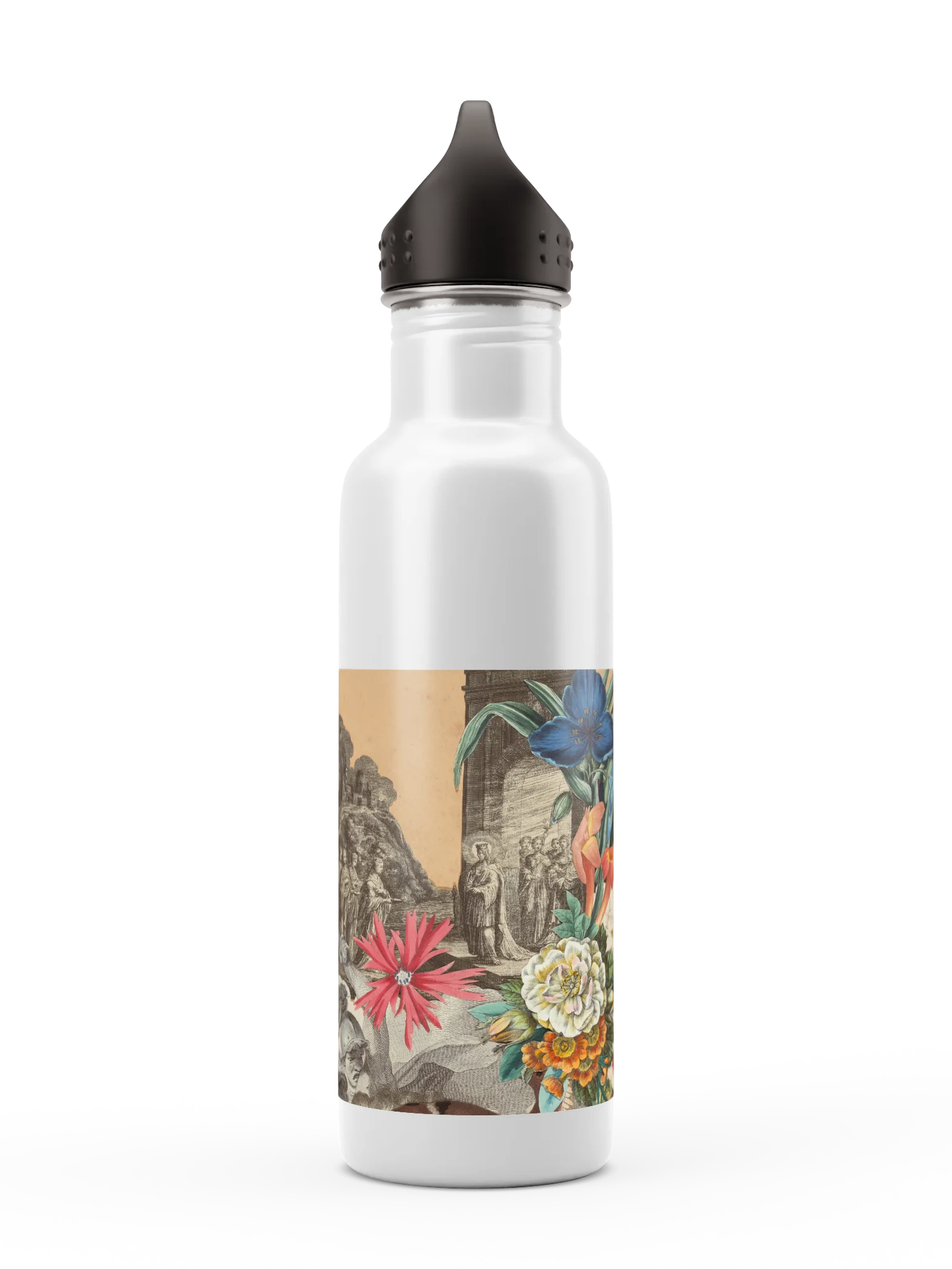 Vintage Floral Collage Water Bottle product image (3)