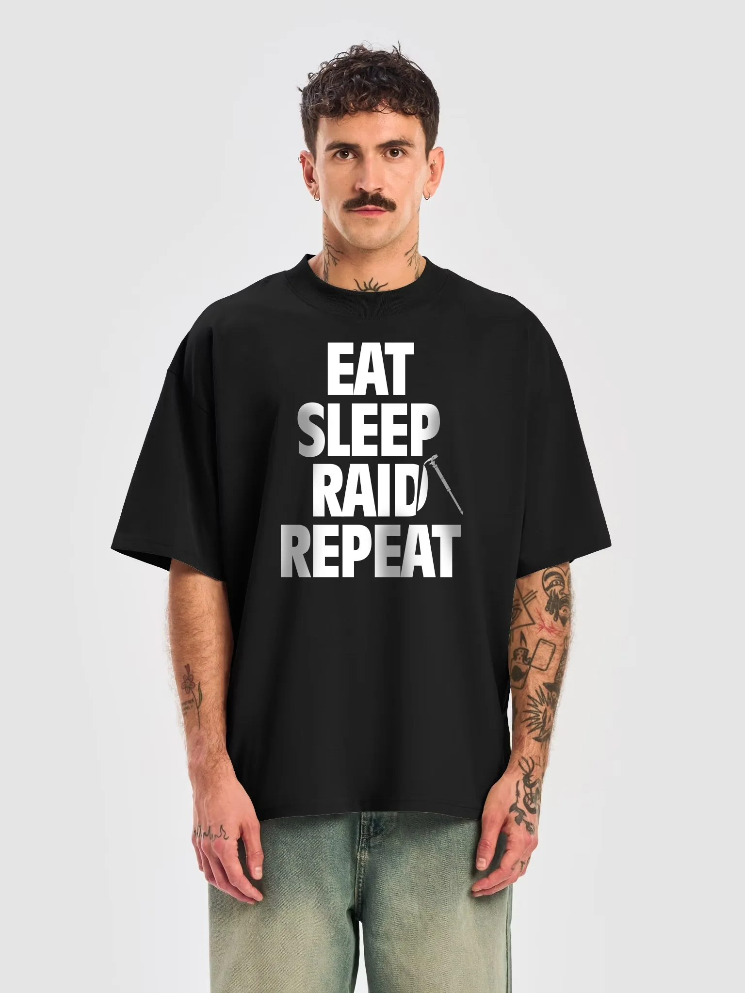EAT. SLEEP. RAID. REPEAT Premium Tee product image (2)