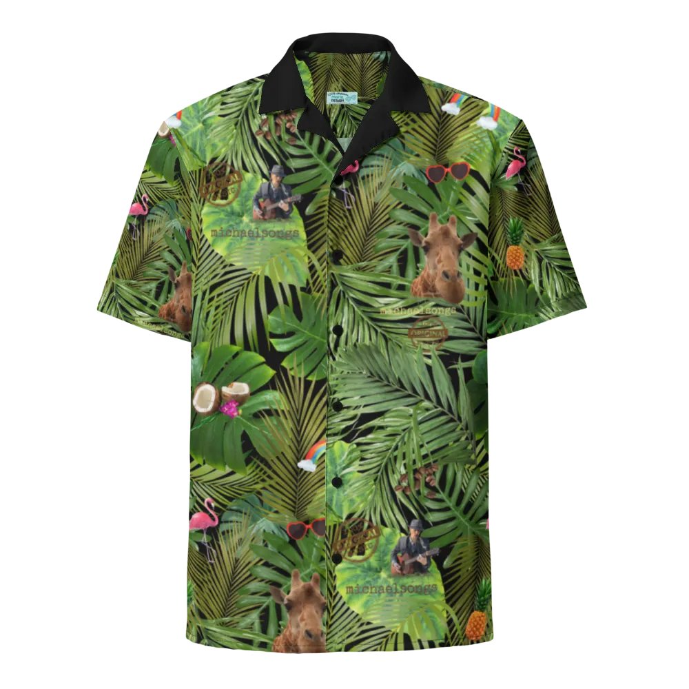 hawaiian shirt w/exclusive tropical pattern on night product image (1)