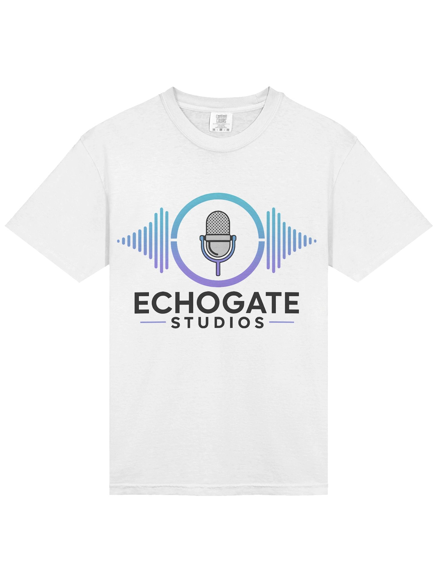 EchoGate Studios White Classic Logo Tee product image (3)