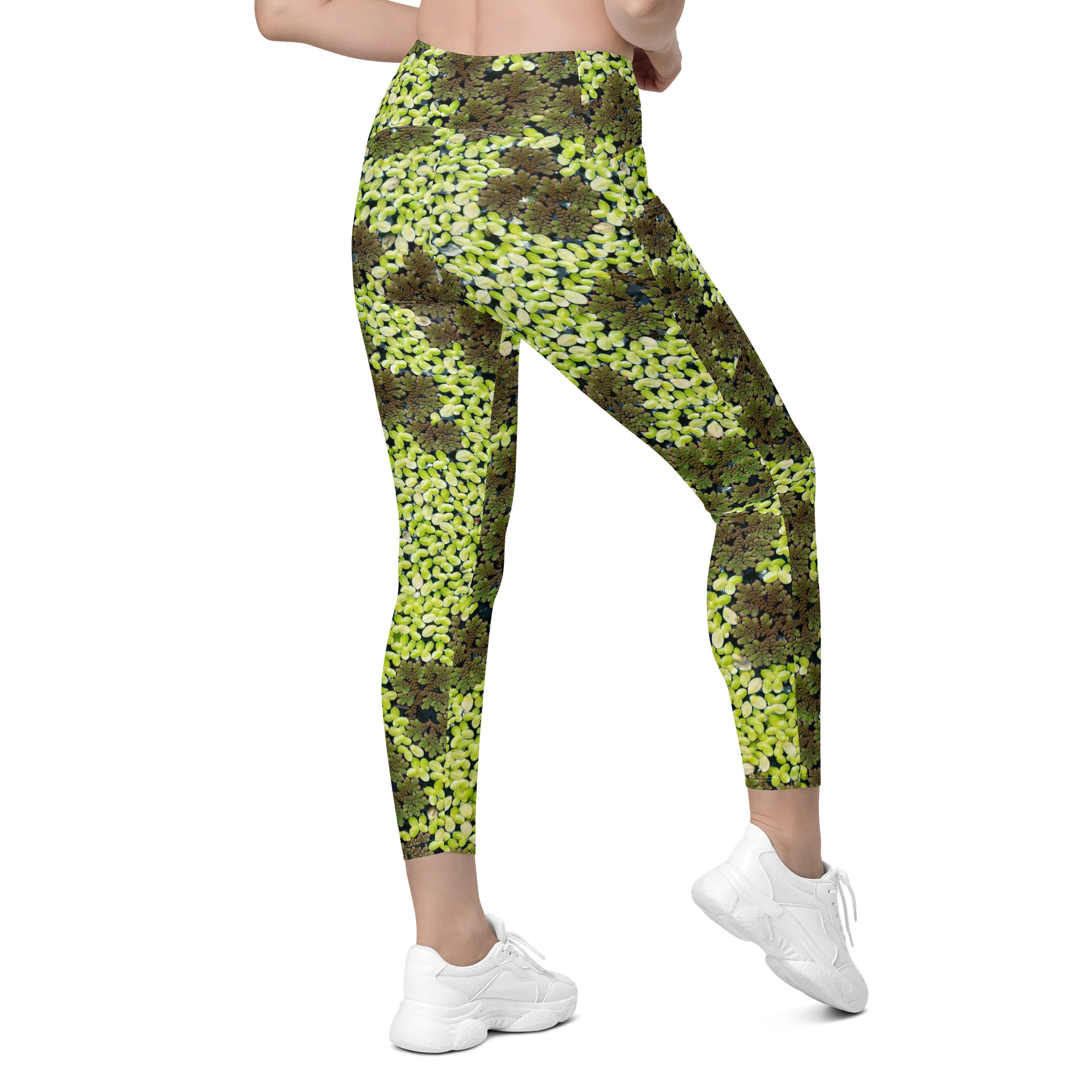 Verdant Life Light Women's Crossover High-Waisted Leggings with Dual Pockets product image (9)
