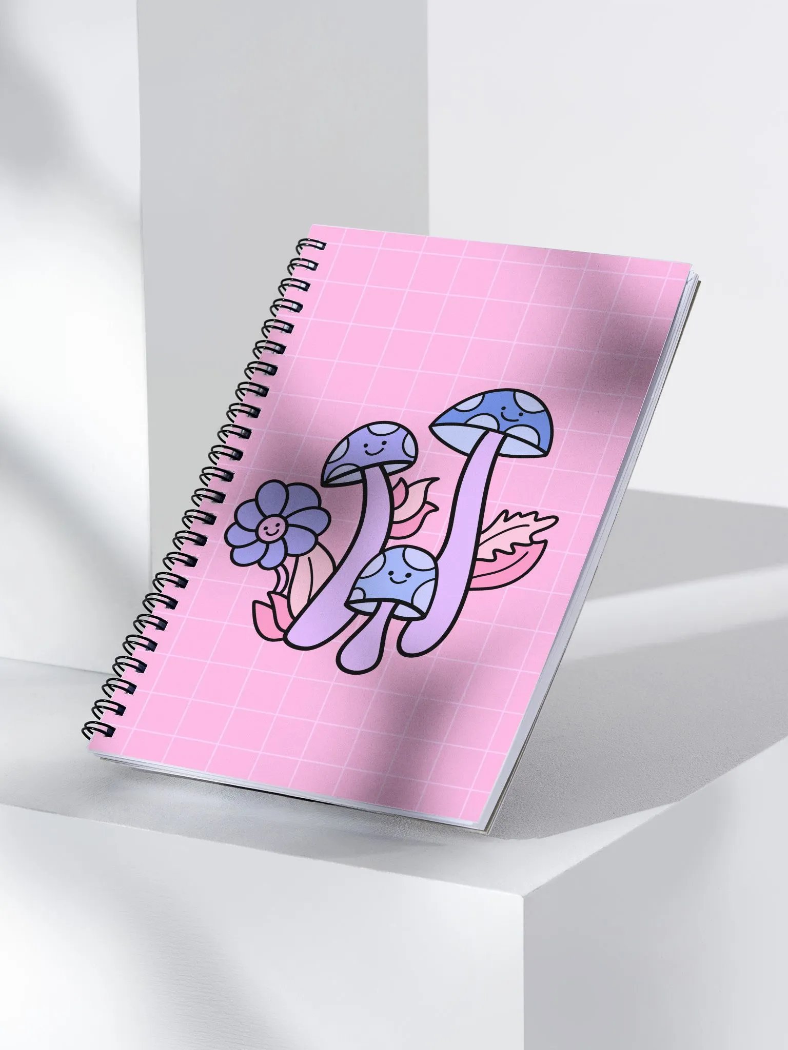 Pink Mushroom Spiral Notebook product image (3)