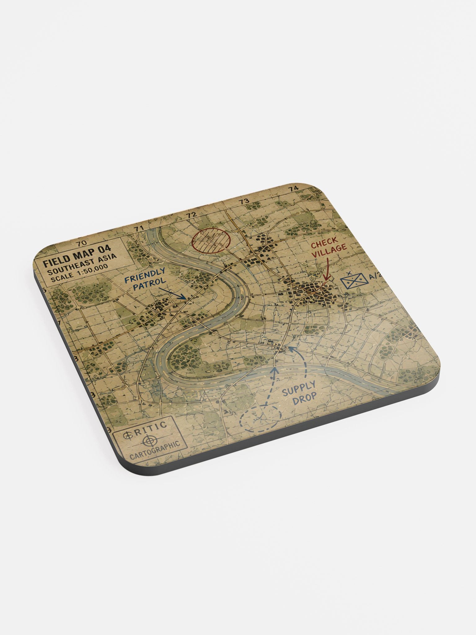 Vietnam Field Map – Tactical Coaster product image (2)