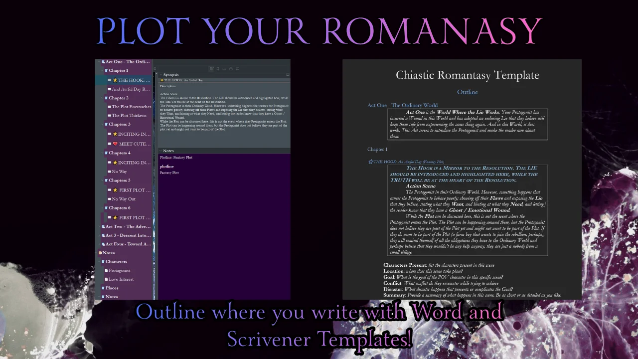 Romantasy Novel Outlining Templates product image (5)