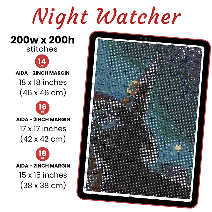 Night Watcher Cross Stitch Pattern product image (2)