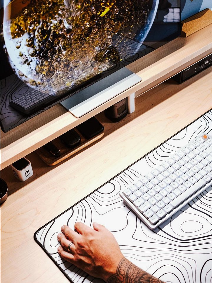 High Ground desk mat (black on white) product image (2)