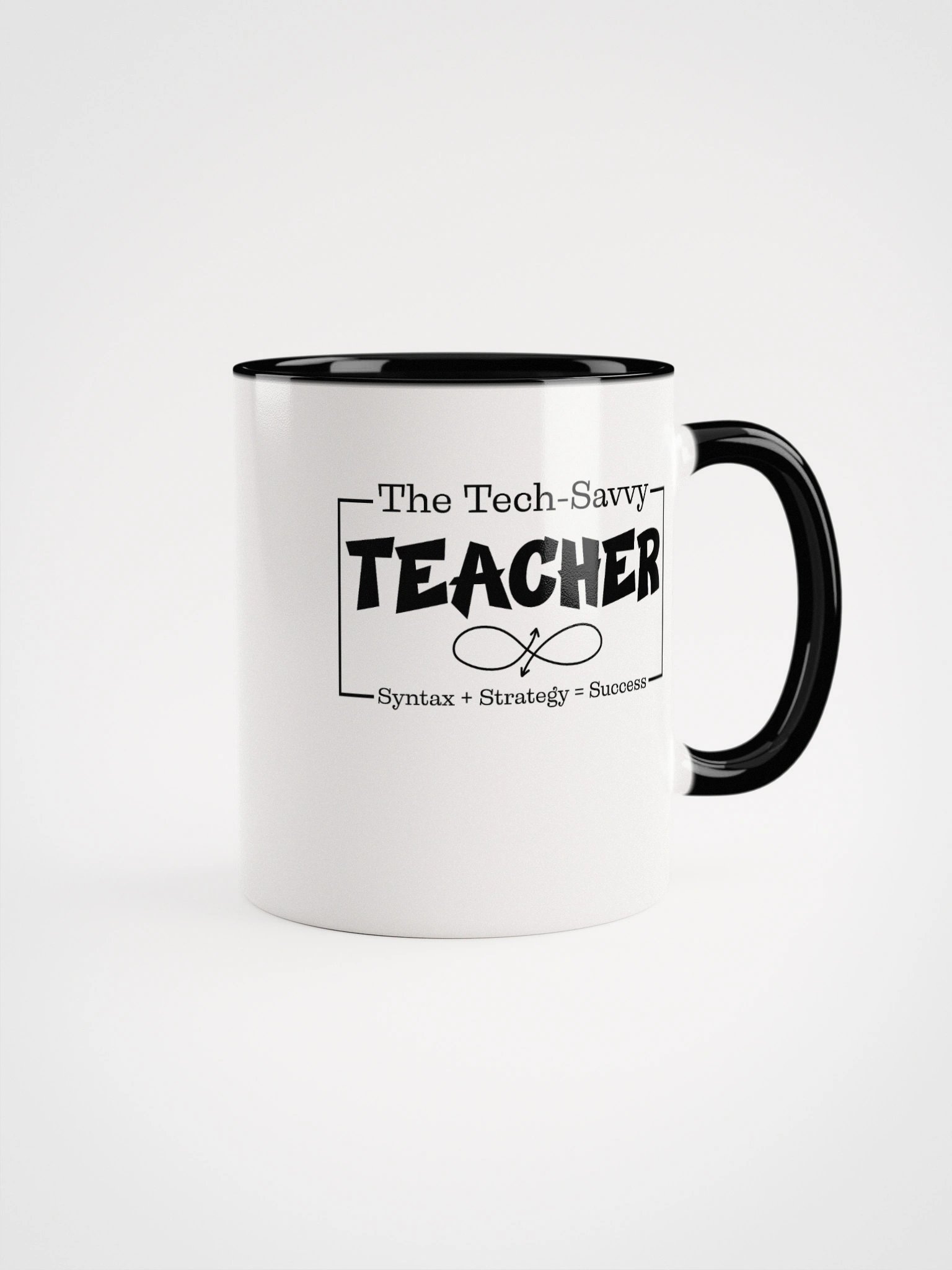 The Tech-Savvy Teacher, Syntax + Strategy = Success White Glossy Ceramic Mug. product image (1)