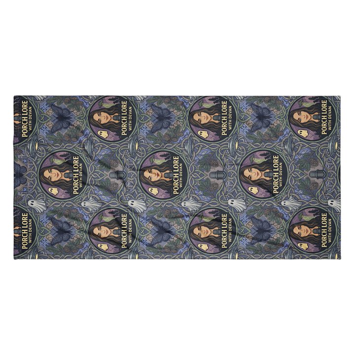 PORCH LORE DEVAN PERIWINKLE MOTH BEACH TOWEL product image (2)