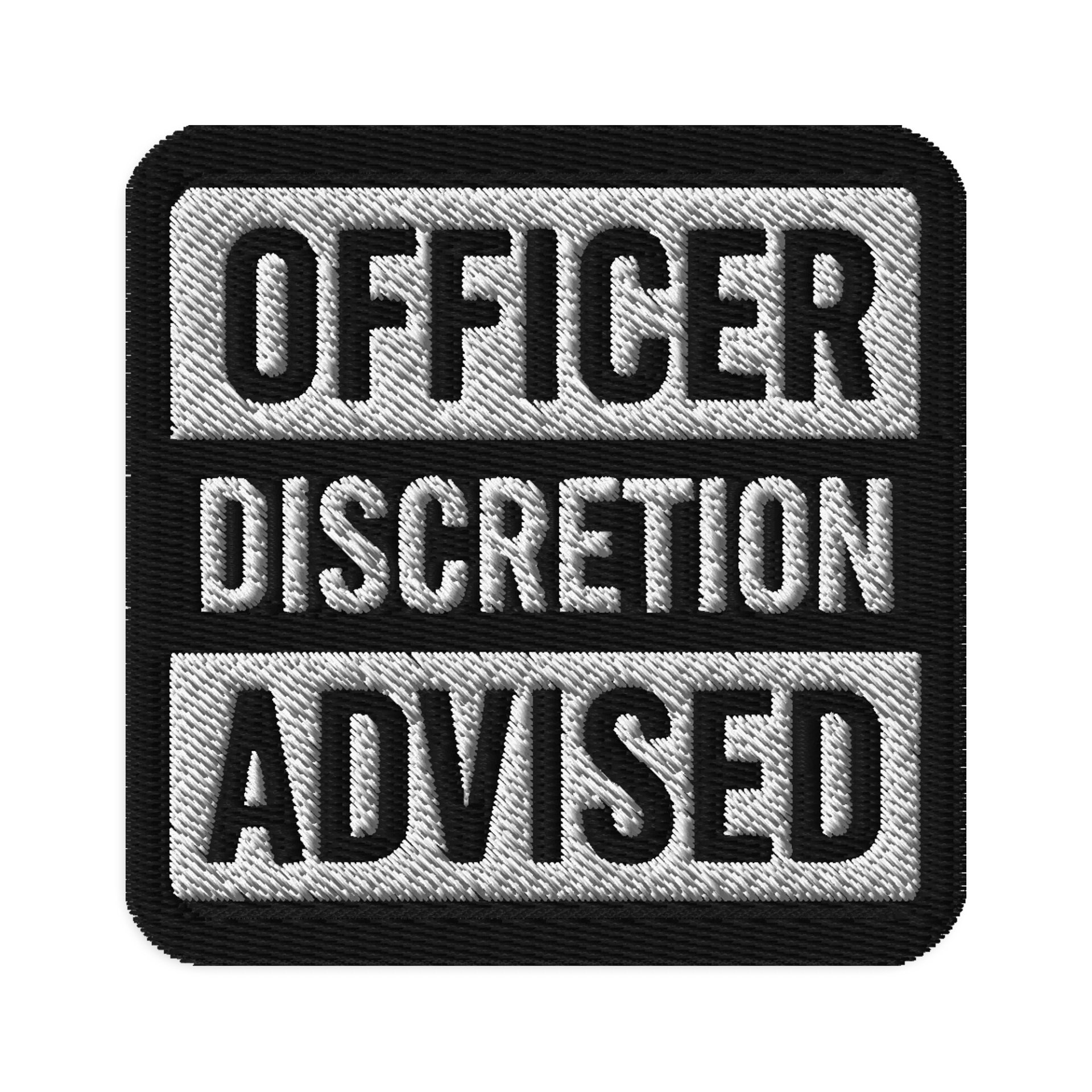 Officer Discretion Embroidered Patch product image (1)