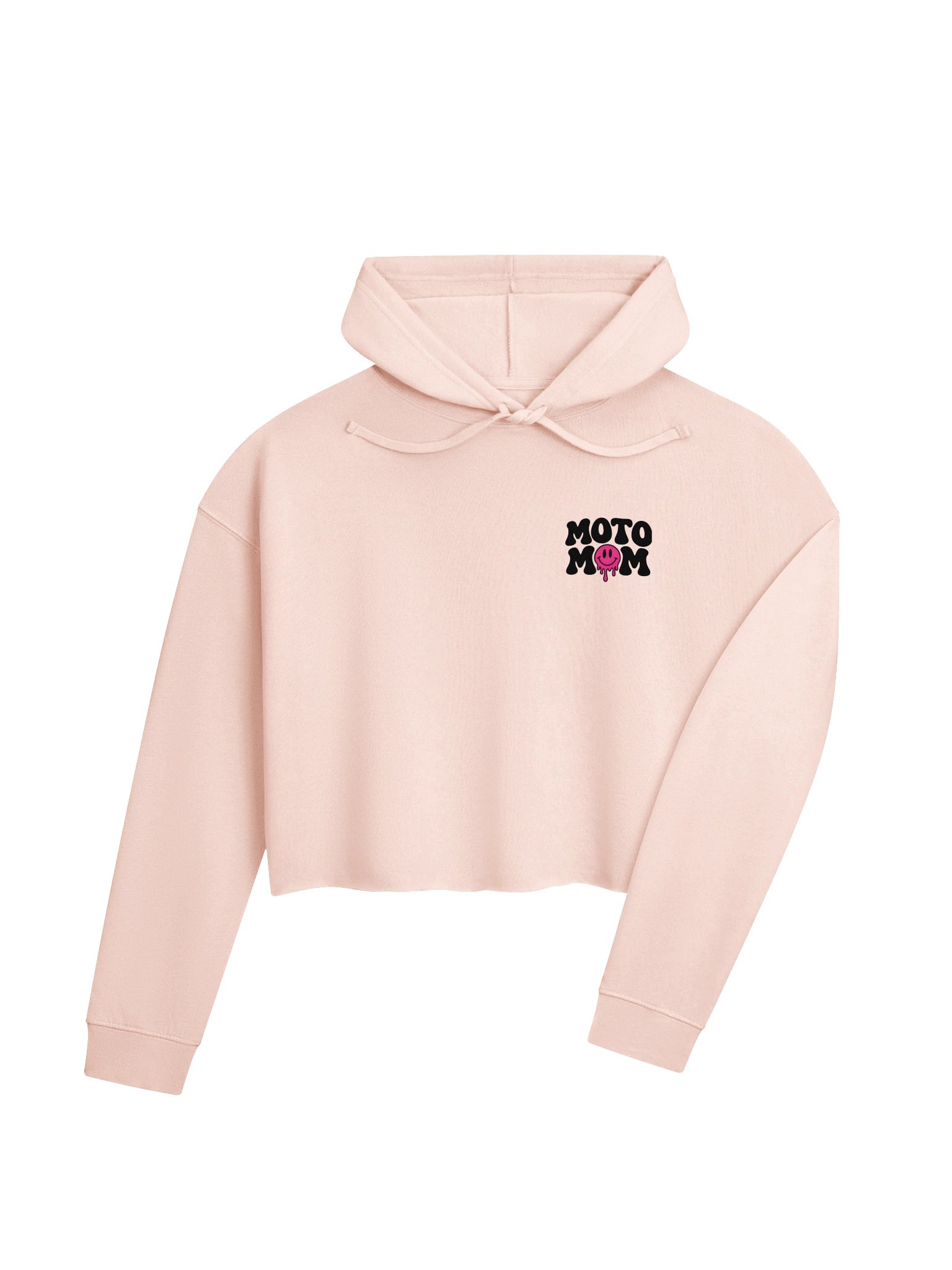 Dripping Pink Smiley Cropped Hoodie product image (4)