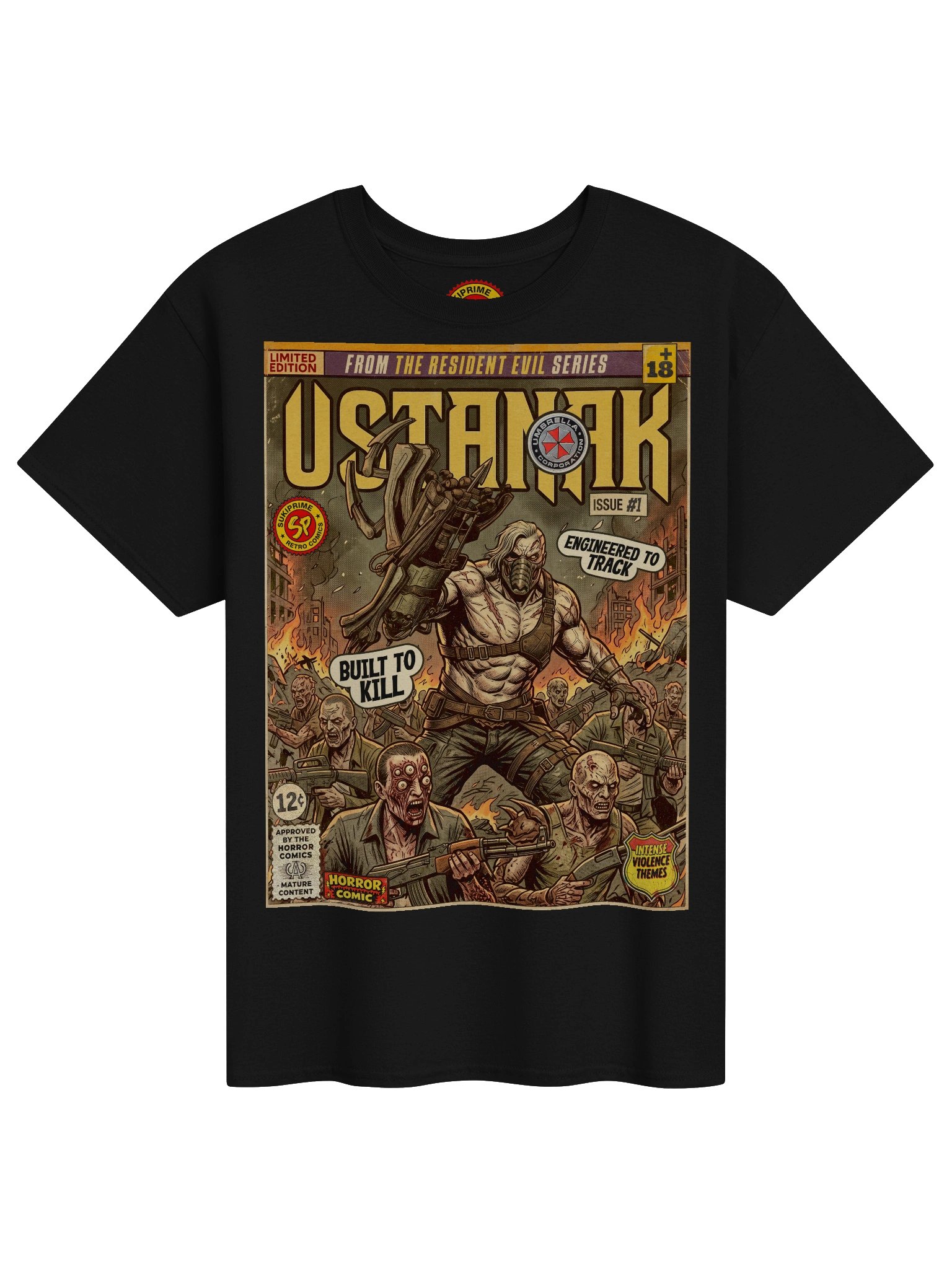 Resident Evil 6 Ustanak Comic Art T-Shirt product image (1)