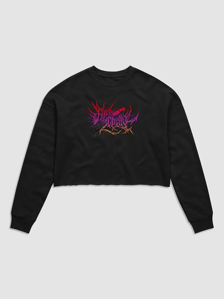 Keep It Metal Pink Blend Logo Womens Fleece Crop Top Printed Sweatshirt product image (1)