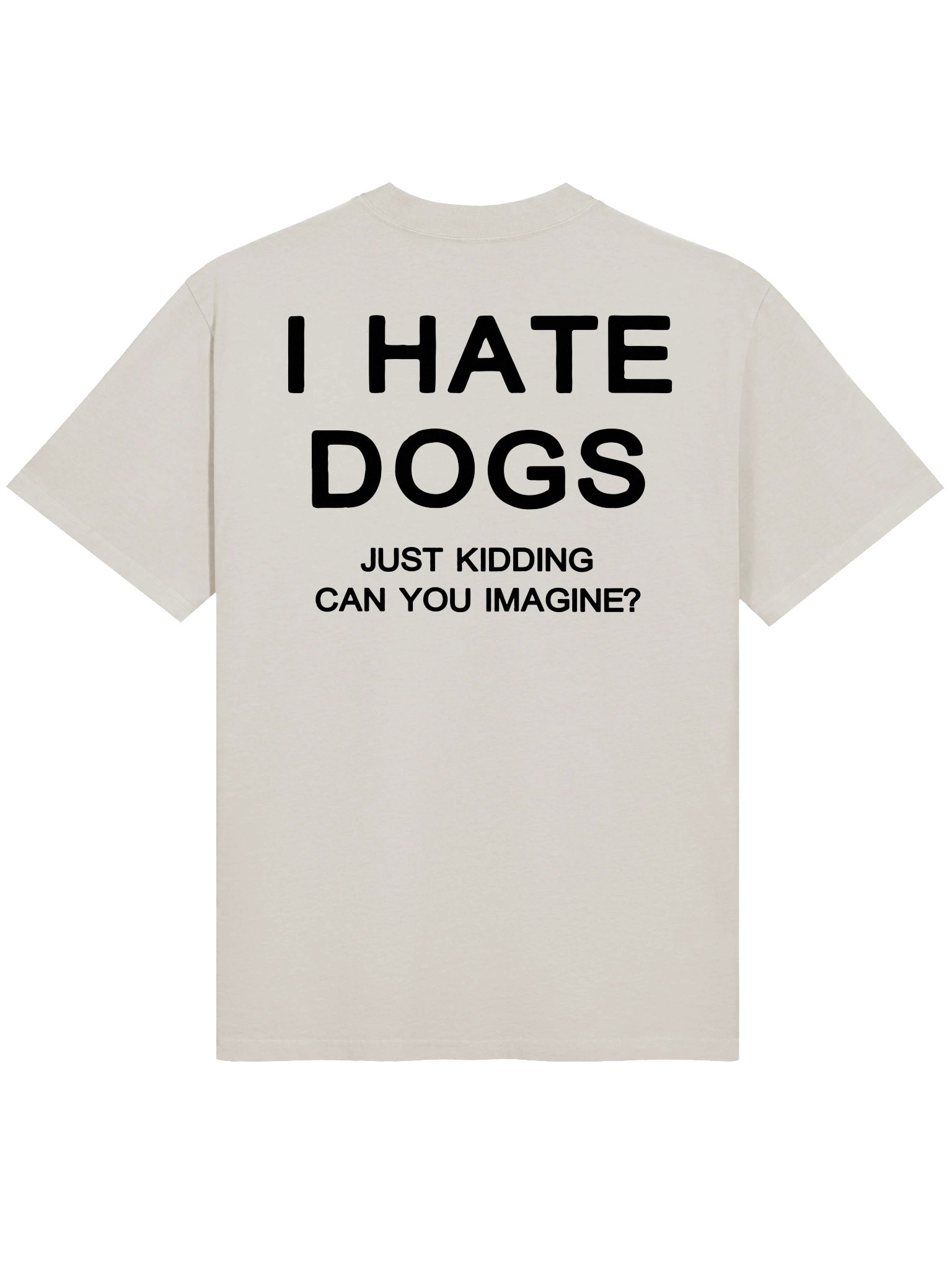 I HATE DOGS // Oversized Faded Tee // Black Ink product image (3)