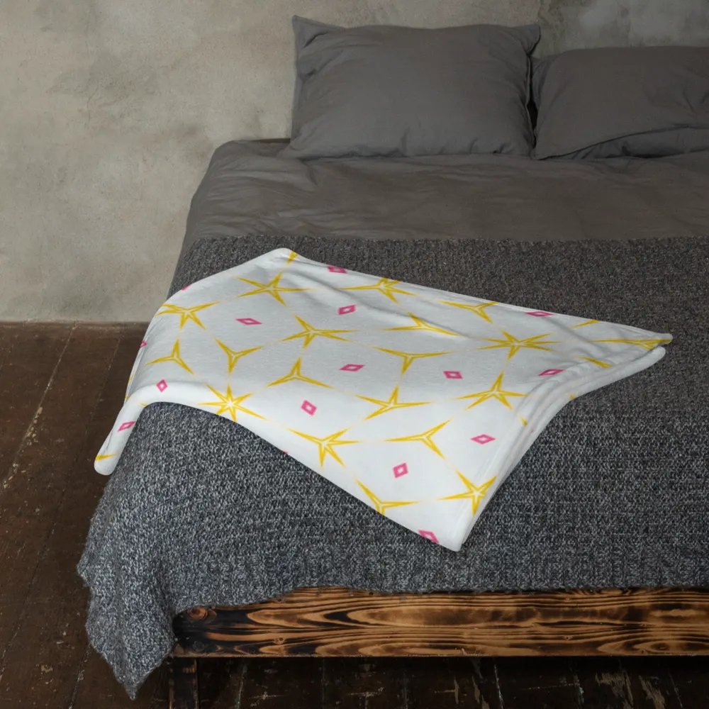 Yellow & Pink Octagonal Diamond Throw Blanket product image (11)