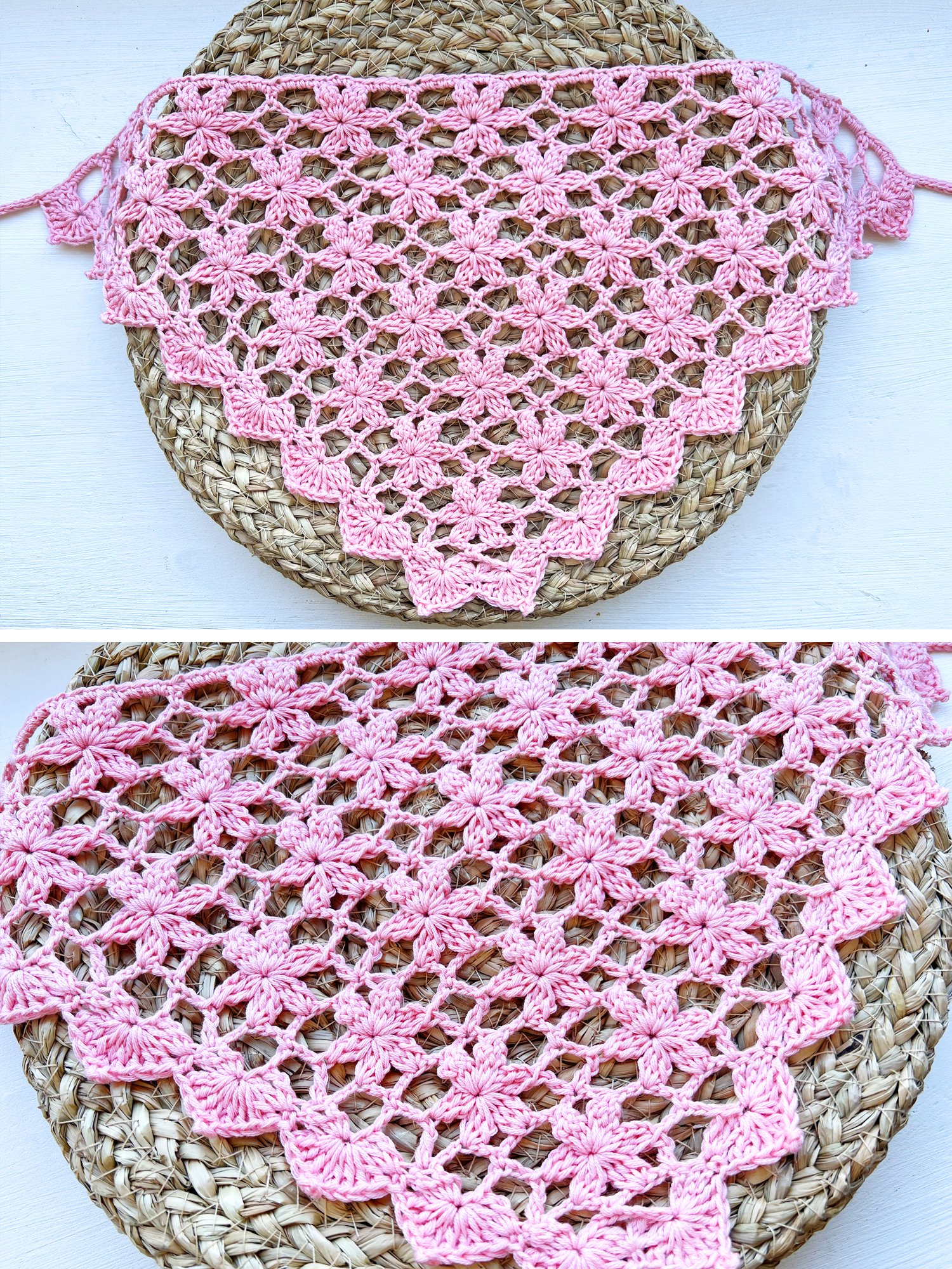 Crochet Pattern: Floral Bandana with Cherry Blossoms product image (2)