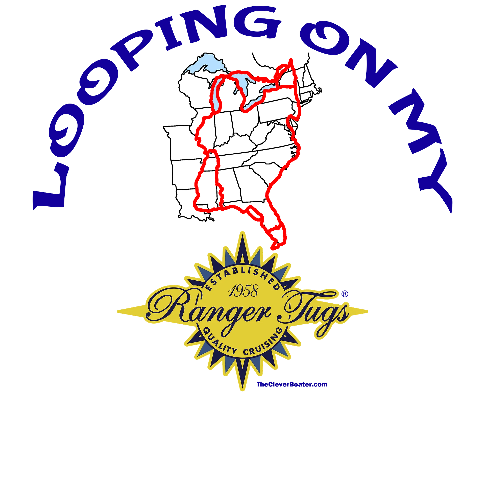 Looping On My Ranger Tug - T-Shirt - Light Shirt w/Blue Logo product image (5)