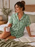 Diamond Martini Twist Women's Short Sleeve Pajama Top