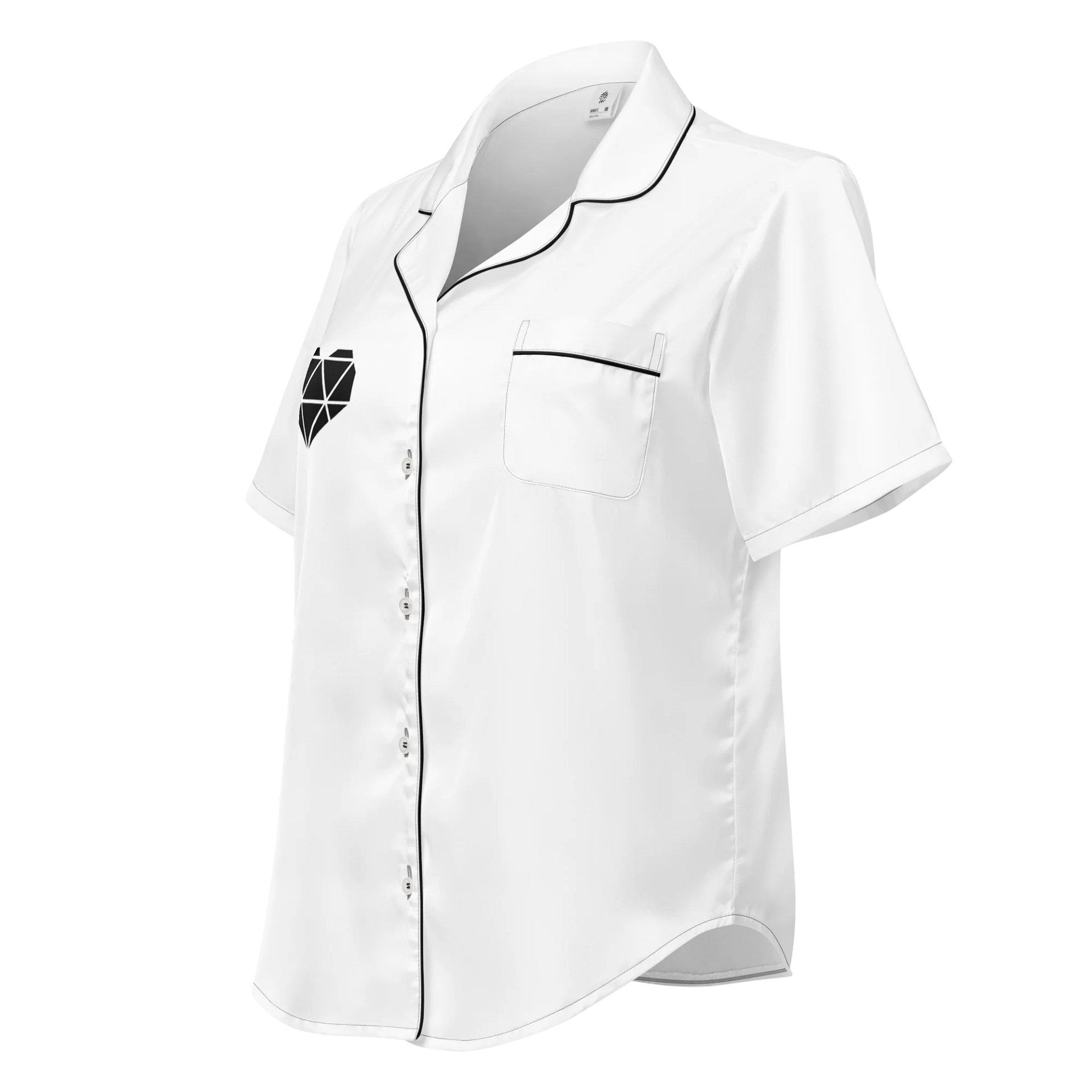 Pajama Top White Short Sleeve product image (1)