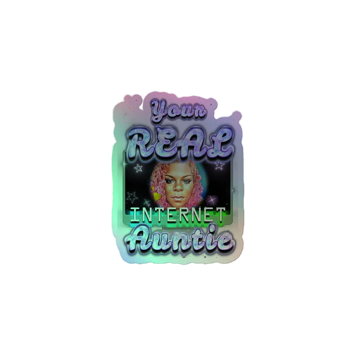 Your Real Internet Auntie Holographic Sticker Sheet product image (2)