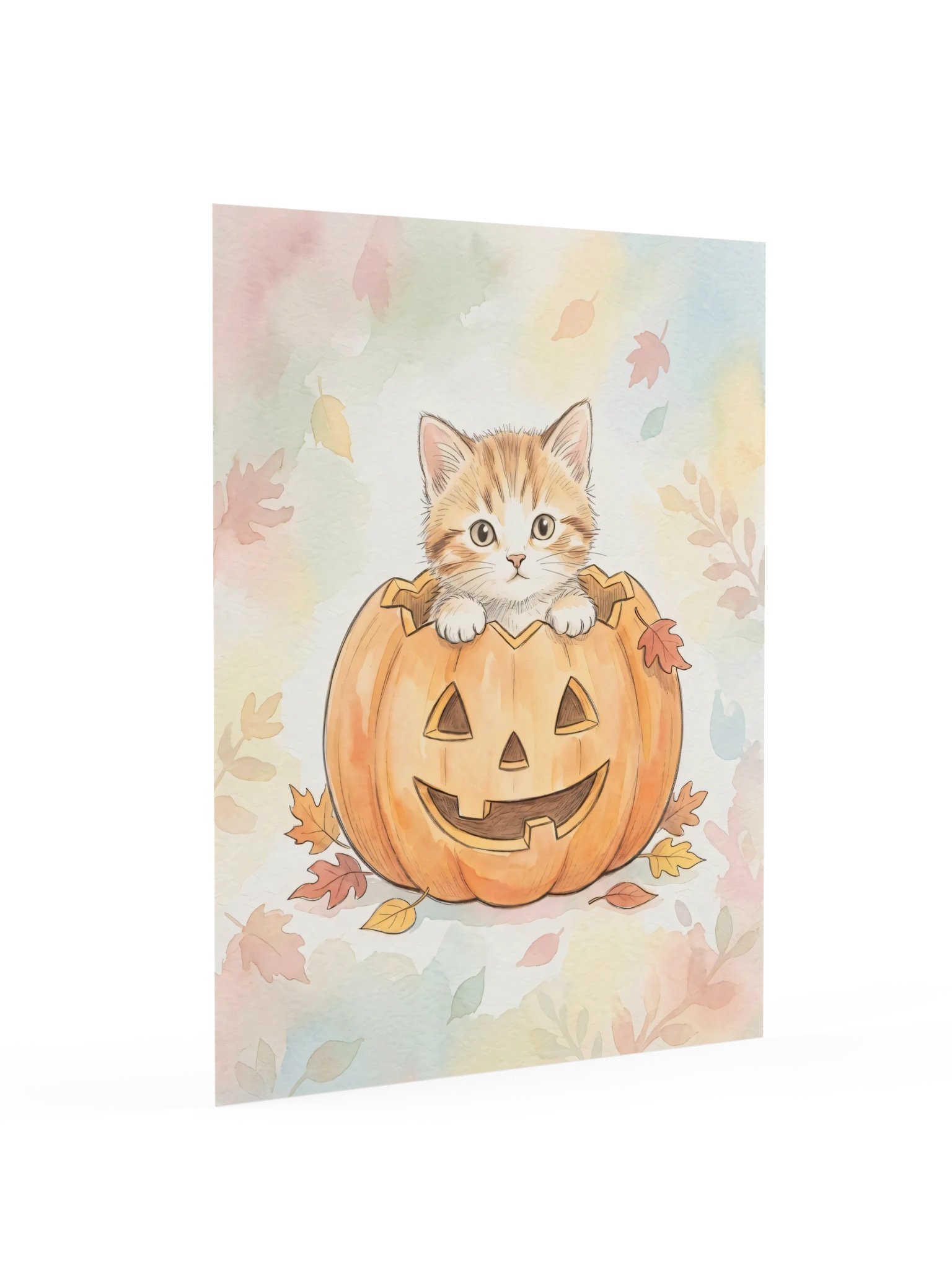 Pumpkin Peek Kitten Poster product image (16)
