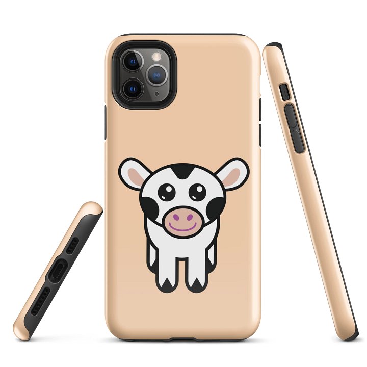Calfee the Friendly Cow iPhone case - light orange product image (5)