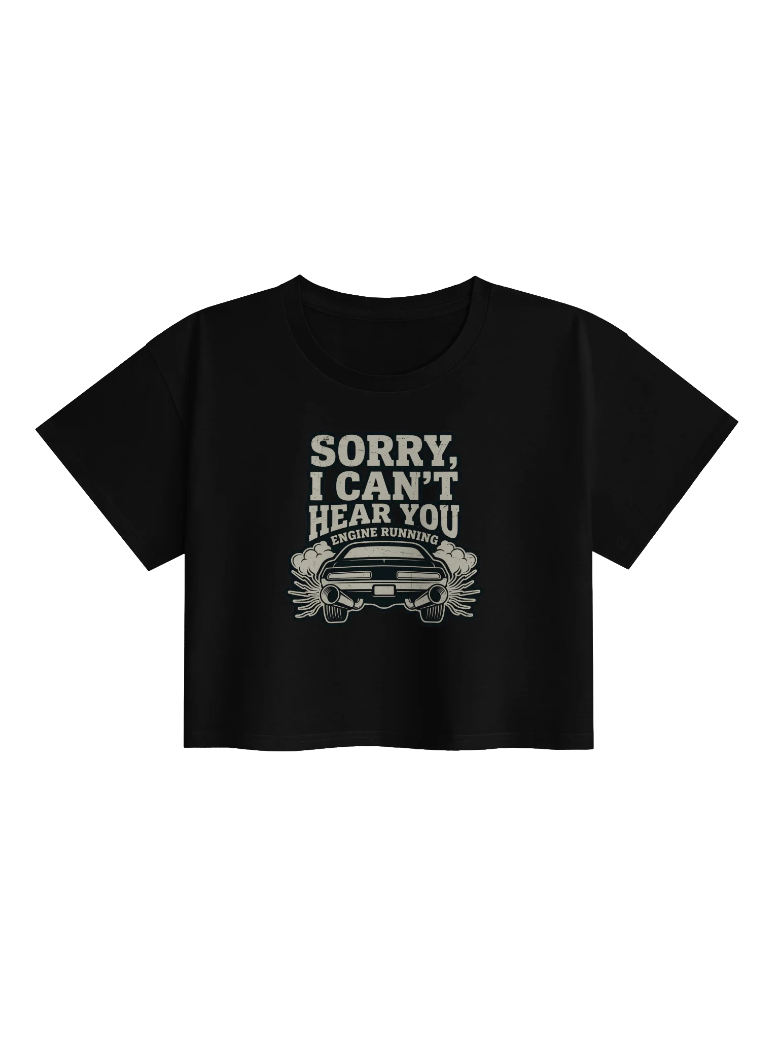 Retro Style Women's Engine Running Crop Top product image (3)