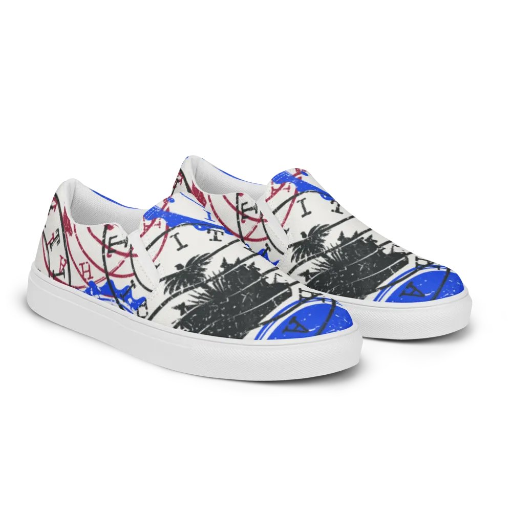 Haiti Stamp Women's Slip-On Shoes product image (6)