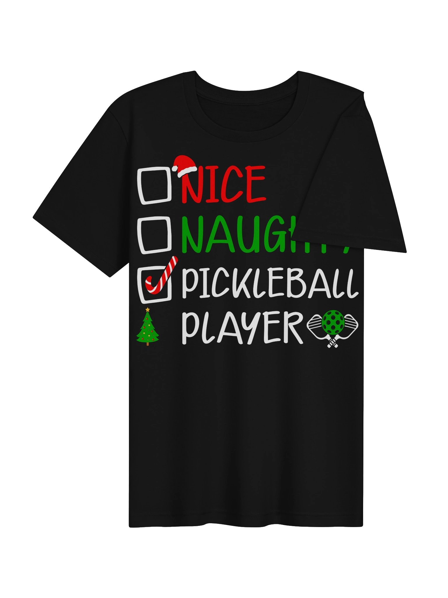 Nice Naughty Pickleball Player Shirt – Christmas Pickleball Tee product image (27)