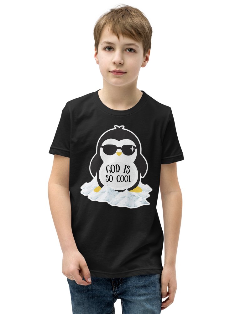 God Is So Cool Penguin Kids T-Shirt product image (1)